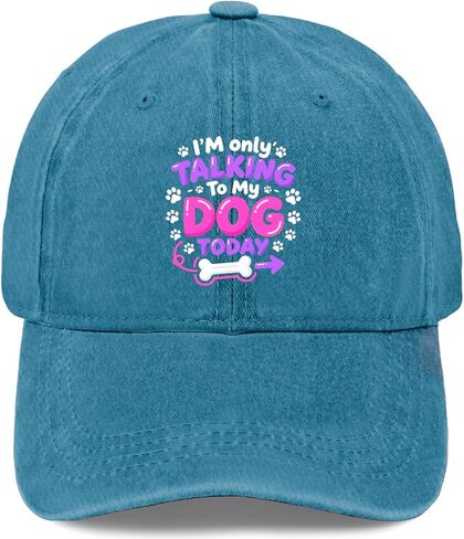 I'm Onlys Talking to My Dogs Today Hats for Women Funny Washed Distressed in Kuwait