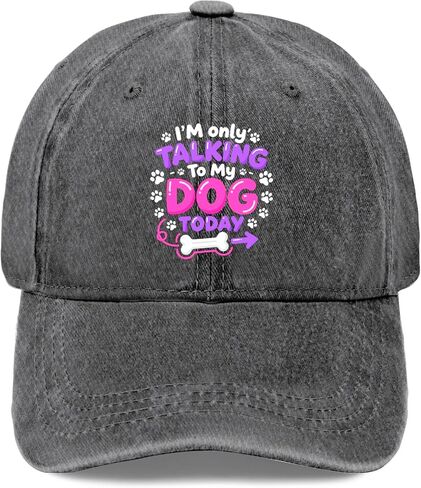 I'm Onlys Talking to My Dogs Today Hats for Women Funny Washed Distressed in Kuwait