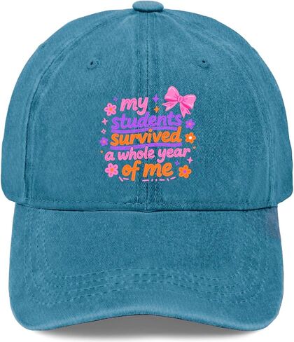 My Students Survived A Whole Year of Me Hat for Women Trendy Washed Distressed in Kuwait