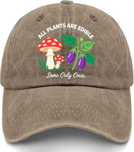 All Plants are Edibles Some Only-Once Hats for Men Trendy Washed Distressed in Kuwait