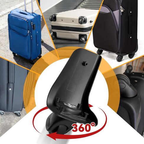 عجلات الأمتعة البديلة المكونة من قطعتين من عجلات حقيبة السفر، عجلات دوارة ناعمة بزاوية 360 درجة لإصلاح الأمتعة (FBW006-R) in Kuwait