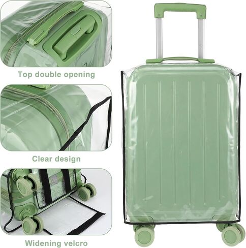 6 Pcs Suitcase Covers for Luggage Luggage Covers for Suitcase Tsa Approved Clear PVC Waterproof Protectors Fits 20 22 24 26 28 30 Inch Wheeled Baggage Travel Essentials in Saudi Arabia