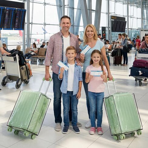6 Pcs Suitcase Covers for Luggage Luggage Covers for Suitcase Tsa Approved Clear PVC Waterproof Protectors Fits 20 22 24 26 28 30 Inch Wheeled Baggage Travel Essentials in Saudi Arabia