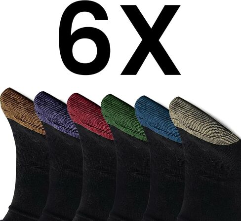 AMELLE Formal Black Assorted Men's Socks Soft Crew Socks Breathable Classic Dress Sock with Reinforcement Heel & Toe 10-13 US in Saudi Arabia