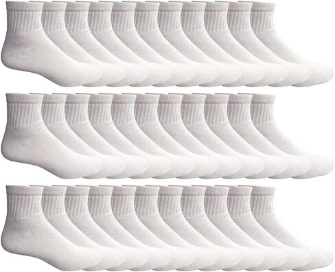 Yacht & Smith 36 Pairs Mens & Womens Ankle Wholesale Bulk Pack Athletic Sports Socks in Kuwait