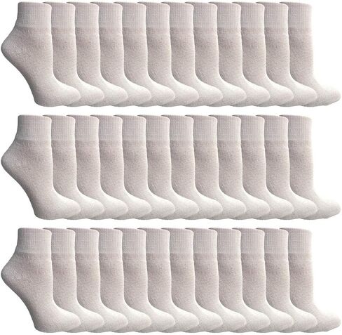 Yacht & Smith 36 Pairs Mens & Womens Ankle Wholesale Bulk Pack Athletic Sports Socks in Kuwait