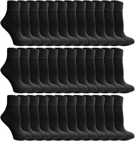 Yacht & Smith 36 Pairs Mens & Womens Ankle Wholesale Bulk Pack Athletic Sports Socks in Kuwait
