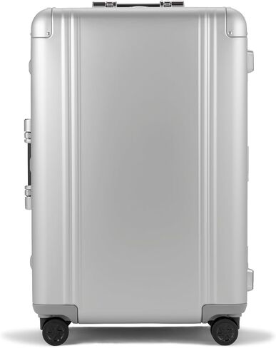 ZERO Halliburton Classic Aluminum 3.0 Medium Zipperless Luggage, Hardside Suitcase with Wheels, Auto-Return Pull Handle, Double Latch Locks- TSA Accepted, Interior Divider, 24-Inch 59L, Black in Kuwait