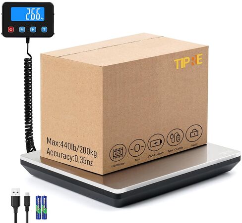 Digital Shipping Postal Scale 660lb/1oz Accuracy! Heavy Duty Postage Scale Extra-Large Capacity Stainless Industrial Scale for Small Business, Warehouse, Home, Battery&Charging Cable Included in Kuwait