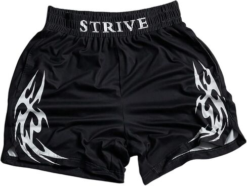 BEAUDRM Men's Graphic Muay Thai Shorts Elastic Waist Workout Gym Summer Boxing Shorts in Kuwait