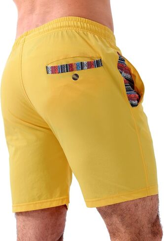 Loopory Men's Casual Shorts with Drawstring, Cotton Blend Summer Shorts for Men Lightweight Soft Walking Golf Beach Shorts in Saudi Arabia