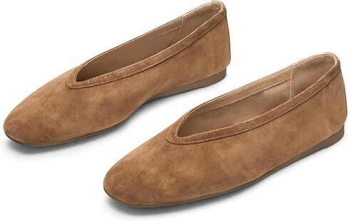 KISSASA Ballet Flats Shoes for Women Closed Square Toe Ballerina Shoes Slip on Work Office Casual Comfortable Dressy Flats in Saudi Arabia