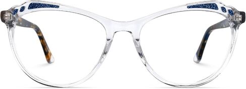 إطار نظارة Zeelool Chic Acetate لامع كبير الحجم بتصميم عين القطة مع عدسات شفافة بدون وصفة طبية للنساء Azura ZOA697895 in Kuwait