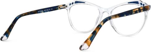 إطار نظارة Zeelool Chic Acetate لامع كبير الحجم بتصميم عين القطة مع عدسات شفافة بدون وصفة طبية للنساء Azura ZOA697895 in Kuwait