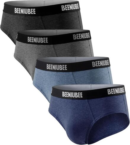 4 Pack Mens Merino Wool Underwear,Breathable Wool Briefs for Men, Comfortable Soft Loose Moisture Wicking Underwear in Saudi Arabia
