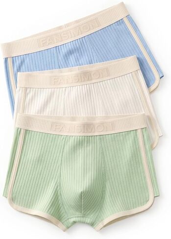 Mens Underwear Boxer Briefs 3 Packs Wide Elastic Waistband Seamless Underwear Essentials in Kuwait