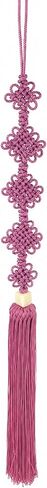 5-Tier Chrysanthemum Knot Norigae - Traditional Korean Long Maedeup Ornament - Four Colors Hanbok Tassel Charm - Cultural Gift (Dusty Lavender) in Saudi Arabia