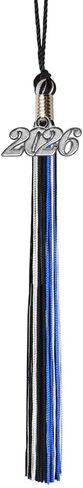 Graduation Tassel - Silver Charm - 3 Color, 2026, Blue/Orange/White in Saudi Arabia