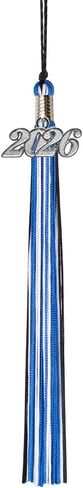 Graduation Tassel - Silver Charm - 3 Color, 2026, Blue/Orange/White in Saudi Arabia