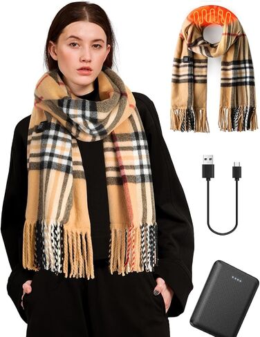 Eventek Heated Scarf for Women/Men, Electric Heating Scarf with 5500mAh Battery, Up to 8 Hours of Warmth Heater for Winter in Saudi Arabia