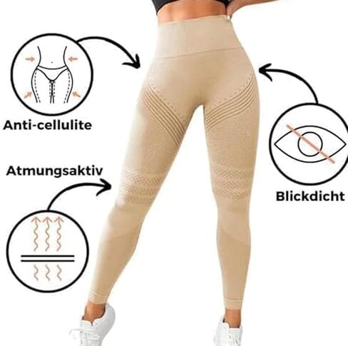 Vivacuerpo 3D Anti-Cellulite Leggings for Women-High Waist Tummy Control & Butt Lifting,Slimming Yoga Workout Pants (Dark Gray,Medium) in Saudi Arabia