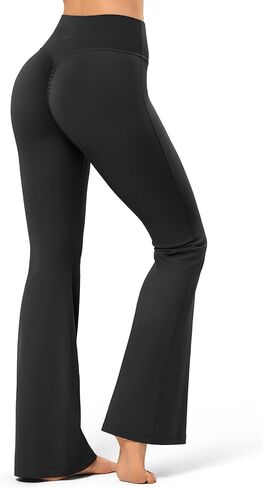 Workout Yoga Leggings with Butt Scrunch,Women Seamless Flare Pants,Pilates Gym Outifits, Booty Lifting High Waist in Saudi Arabia