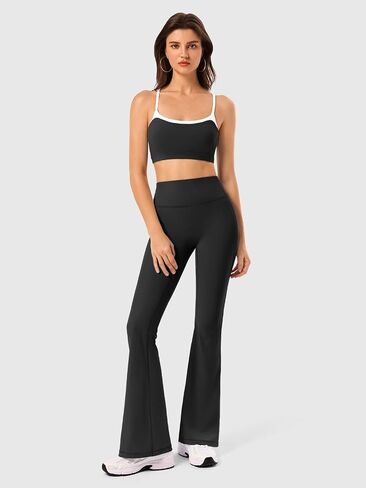 Workout Yoga Leggings with Butt Scrunch,Women Seamless Flare Pants,Pilates Gym Outifits, Booty Lifting High Waist in Saudi Arabia