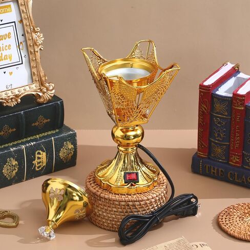 مبخرة كابيلوك بخور، حامل بخور فحمي كهربائي معدني، موقد راتنج اللبان العود المزخرف، ديكور المنزل لليوجا والمنتجعات الصحية والتأمل in Kuwait