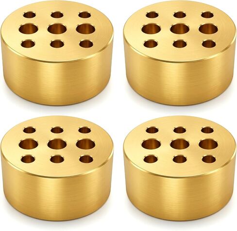 4 Pack Incense Cone Holders, Brass Incense Holder, Burner Stick Holder with 9 Holes, Incenses Stand Base for Yoga Spa Room Home Office(Gold) in Saudi Arabia