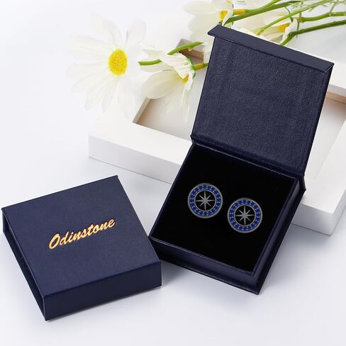 Odinstone Men Stud Earrings Sterling Silver Vikings Celtic Earrings Nordic Runes Jewelry Hypoallergenic Stylish Hip Hop Earring for Men Women in Saudi Arabia