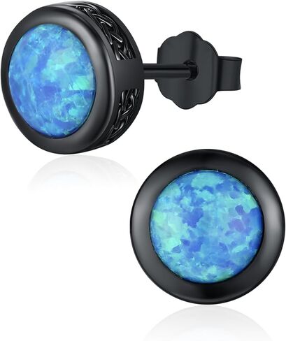 Odinstone Men Stud Earrings Sterling Silver Vikings Celtic Earrings Nordic Runes Jewelry Hypoallergenic Stylish Hip Hop Earring for Men Women in Saudi Arabia