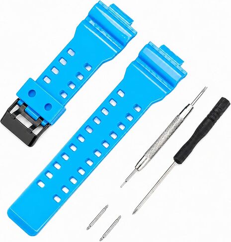 Waterproof Silicone Watch Strap Replacement For Casio Shock GA-110/GA-100/GA-120/GA-140/GA-150/GA-200/GA-300/GA-400/GA-135/GA-700/GA-710/GA-800/GAX-100/GAW-100/GLX-8900/GD-100/GD-110/GD-120/GD-350/GL-S100/GR-8900/GW-8900 Series, Sport Band, Unisex, Durabl in Kuwait