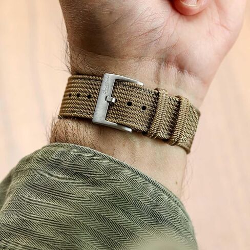 WatchGecko RidgeFlex British Military Watch Strap, Multi Colours, 20mm, 22mm in Saudi Arabia