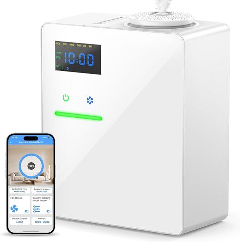XEITIN Waterless HVAC Diffuser Coverage 5000 Sq.Ft, Whole House Lasting Scent Cold Air Diffuser for Large Home, Hotel, Office, 200ml Aroma Diffuser Machine with Bluetooth App Control, No Humidity in Saudi Arabia