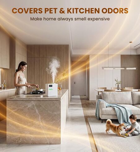 XEITIN Waterless HVAC Diffuser Coverage 5000 Sq.Ft, Whole House Lasting Scent Cold Air Diffuser for Large Home, Hotel, Office, 200ml Aroma Diffuser Machine with Bluetooth App Control, No Humidity in Saudi Arabia