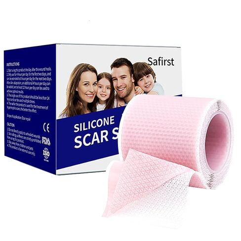 Silicone Scar Sheets 1.6"x39.4" Roll-1M Scars Removal Treatment Medical Grade Silicone Scar Tape for Skin Resuable Strip for Tummy Tuck,Incision,Keloid,C-Section,Burn,Acne Scars(pink) in Saudi Arabia