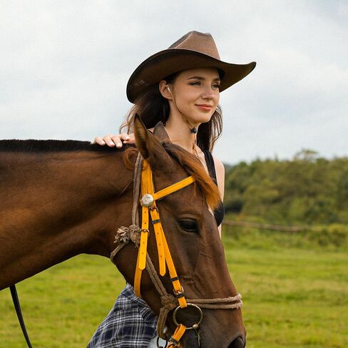 Cowboy Hat for Men & Women, Western Straw Rodeo Hat - Big Head Size Large XL, Style for Cowgirl Girl Gift in Saudi Arabia