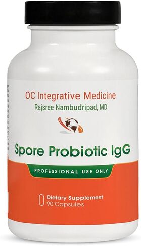 Spore Probiotic IgG by Dr. Rajsree, MD | Spore-Based Probiotic & IgG for Gut Barrier & Immune Support | 3 Bacillus Strains + Bovine Immunoglobulins | 90 Capsules in Saudi Arabia