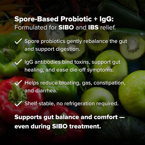 Spore Probiotic IgG by Dr. Rajsree, MD | Spore-Based Probiotic & IgG for Gut Barrier & Immune Support | 3 Bacillus Strains + Bovine Immunoglobulins | 90 Capsules in Saudi Arabia