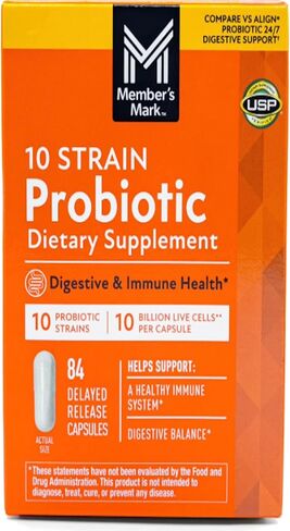Member Mark 10 Strain Probiotic Capsules, 84 ct. in Kuwait