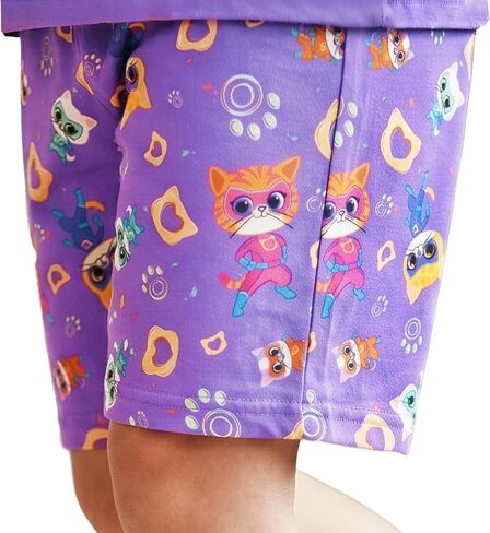 Disney Pajamas, SuperKitties Girls Pajamas, Short Sleeve Pajama Set, Adorable Girls Pjs 7 in Kuwait