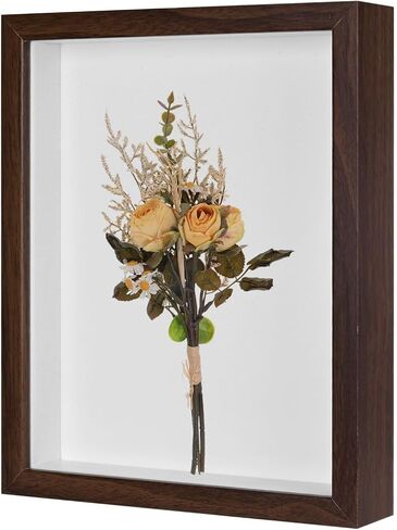 M METERXITY Shadow Box Frame (13 x 13 Inch, White) - Wooden Dried Flower Photo Frame, Memory Box Display Case with Felt Back, Apply to Flower/Tickets/Photos/Memorabilia DIY in Kuwait