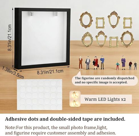 Mini Museum Shadow Box Kit,Mini Art Gallery Shadow Box (Black) | DIY Wall & tabletop use Matte black frame suits home decor and hides wall flaws Ideal keepsake gift for memories in Saudi Arabia