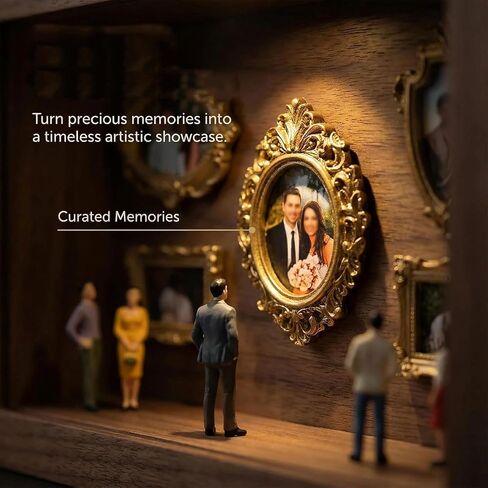 Mini Museum Shadow Box Kit,Mini Art Gallery Shadow Box (Black) | DIY Wall & tabletop use Matte black frame suits home decor and hides wall flaws Ideal keepsake gift for memories in Saudi Arabia