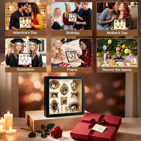 Mini Museum Shadow Box Kit,Mini Art Gallery Shadow Box (Black) | DIY Wall & tabletop use Matte black frame suits home decor and hides wall flaws Ideal keepsake gift for memories in Saudi Arabia