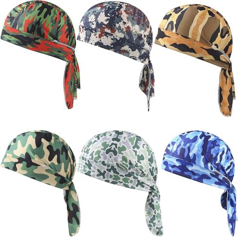 Skull Cap for Men Women 6 Pieces Cooling Sweat Wicking Helmet Running Cycling Bandana in Saudi Arabia