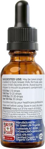 Dr Green Mom Lung Clear & Cleanse — Kids Lung & Bronchial Support Drops — Mullein Respiratory Supplement for Kids — Easy Breathing & Immune Support During Increased Exposure to Pollution — 1 fl oz in Kuwait
