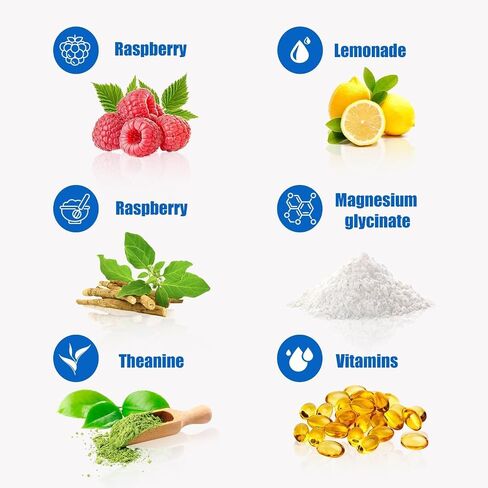 Loroc'e UltraCalm Super Cortisol Reducer Drink, Magnesium Glycinate (30 Servings), L-theanine, Ashwagandha, Vitamin D, No Sugar, Raspberry Lemonade Sleep Aid Powder in Saudi Arabia