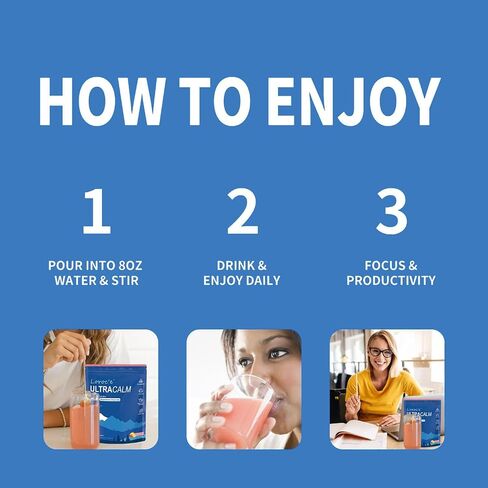 Loroc'e UltraCalm Super Cortisol Reducer Drink, Magnesium Glycinate (30 Servings), L-theanine, Ashwagandha, Vitamin D, No Sugar, Raspberry Lemonade Sleep Aid Powder in Saudi Arabia