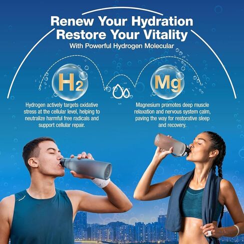 Hydrogen Water Tablets with Magnesium -12 PPM Hydrogen Tablets for Drinking Water Molecular Hydrogen Water H2 Tabs Supplement for Cognitive Cellular Health in Saudi Arabia